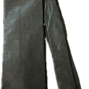 Halston III Black Silk Tie Tonal Woven Pattern Classic Dress